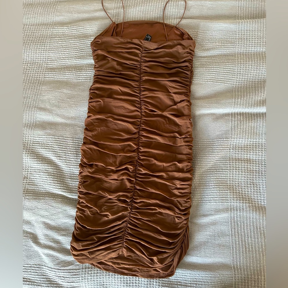 Forever 21 brown mesh mini dress - Picture 2 of 8